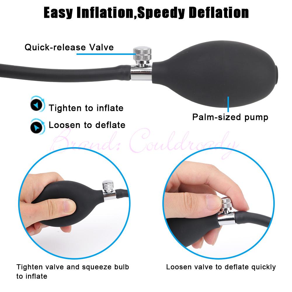 Inflatable Anal Plugs Anus Expander Butt Plug Dilator G Spot Stimulator Prostate Massager Sex Toys for Men Women