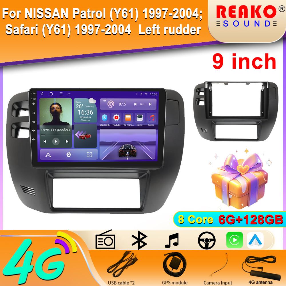 2 Din Android Car Radio Multimedia Player For Nissan Patrol 1997-2005 Stereo CarPlay Wireless Gps Tracker Head Unit