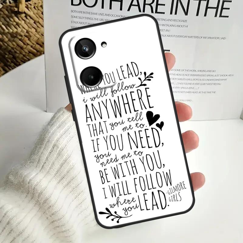 Чехол с цитатами из сериала «Девочки Гилмор» для Realme C55 C53 C51 C35 C33 C30 C67 C21Y C25s C15 9 10 12 11 Pro Plus GT Neo5