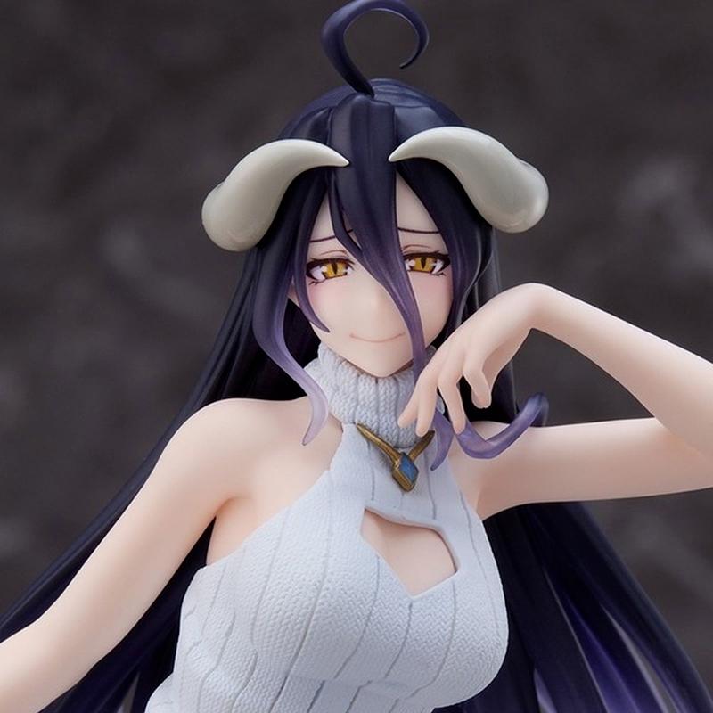 Overlord Albedo белый вязаный свитерАниме фигурка Albedo ПВХ фигурка игрушки Overlord Статуэтка Коллекционная модель кукла подарок 20 см