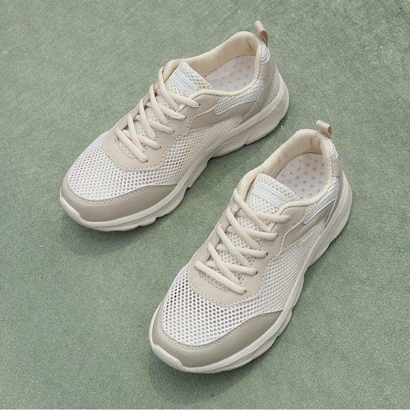 Модная обувь для женщин 2024 года, трендовые летние повседневные сетчатые легкие дышащие женские цветные кроссовки на плоской подошве с платформой, спортивные женские кроссовки