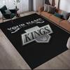Custom Name,LA Kings Home Sofa Decoration for Living Room & Bedroom, Non‑Slip Play Flannel Floor Mat for Game Room