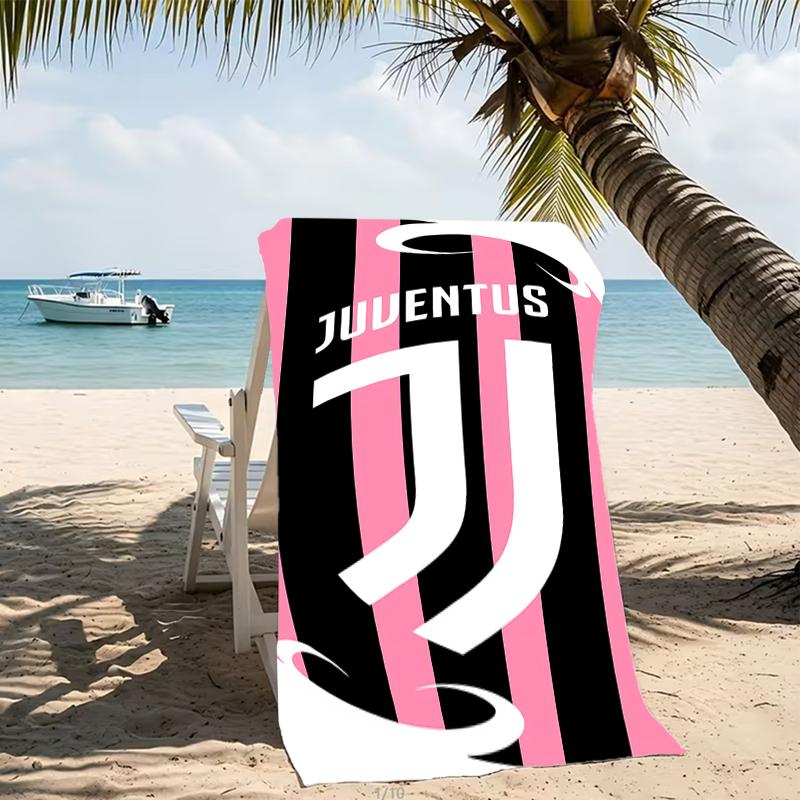 Beach Towel with Juventus FC logo Pattern - soft,absorbent,machine washable Lightweight&Modern,swimming,Travel Essentials