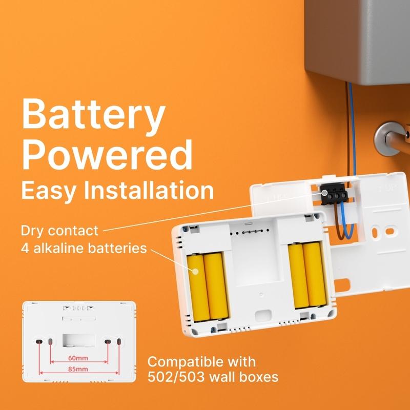 Tuya smart battery powered wifi thermostat gas boiler switch heating/cooling programmable remote control support alexa google