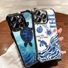 Эстетика Искусства Морской Черепахи Мягкий Чехол Для Телефона Для iPhone 15 16 17 Air 14 Pro Max 16E Plus 13 12 Mini Покрытие Противоударный Fundas