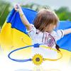Многослойный плетеный браслет с украинским флагом, регулируемый браслет-ромашка, ручной работы, бохо, плетеный браслет-шнурок, универсальный