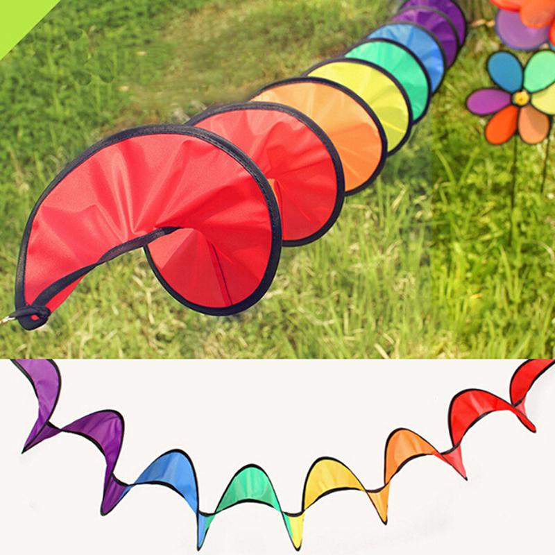 Colorful Camping Tent Foldable Spiral Windmill Wind Spinner Home Decor Toys