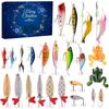 2025 Fishing Advent Calendar Christmas Countdown Calendar 24 Days Fishing Lures Set Xmas Birthday Gifts for Fisher Men Teen Boys