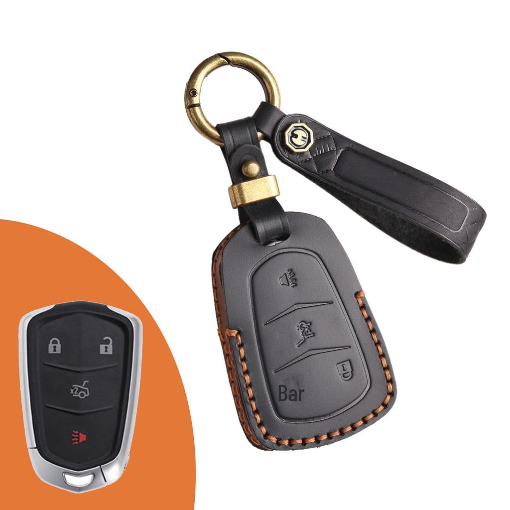 Чехол для ключа автомобиля из натуральной кожи Cadillac для CT4, CT5, CT6, XT4, XT5, XT6, ATXL