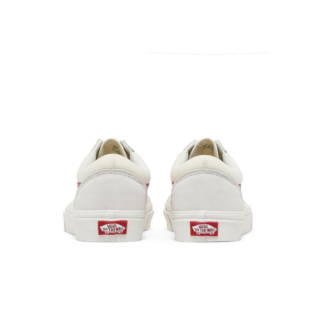 Vans Old Skool 'Rococco' (Unisex) Vintage White / Rococco Red Skateboard Shoes VN0A38G1R1T