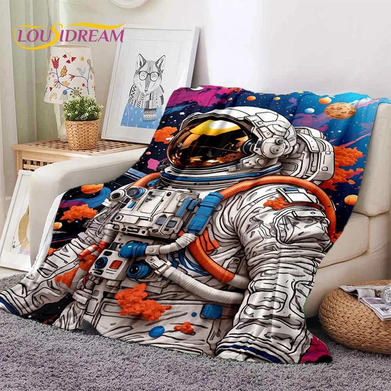 Астронавт Мечта Вселенная Космонавт 3D Космос Мультфильм Мягкие Одеяла, Плед для Пикника Кровати Домашняя Спальня Покрытие Детский Подарок