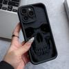 Минималистичный черный чехол-череп для iPhone 16 15 14 13 12 11 Pro/Max/Plus, противоударный и защищающий от падений