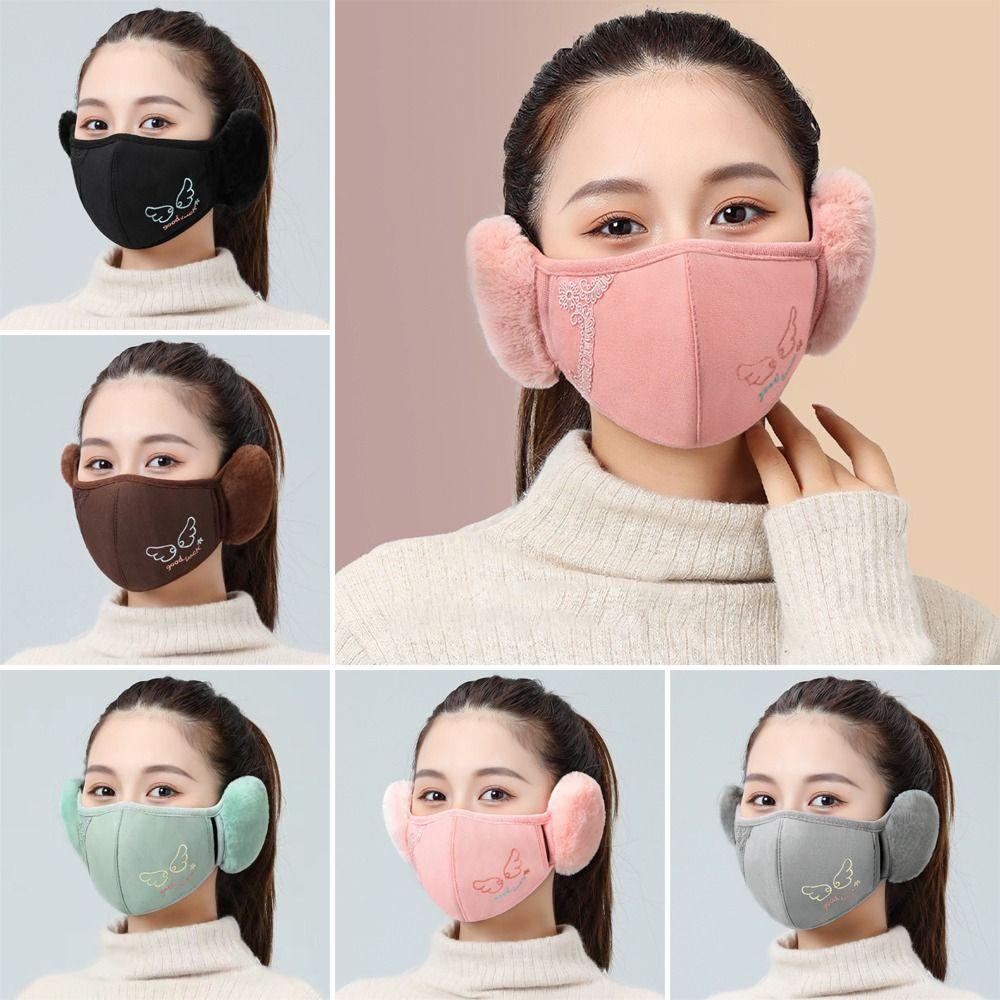 Thermal Earmuffs Mask Simple Windproof Dustproof Earflap Wrap Mask Ear Warmer Earflap Fleece Winter Mask