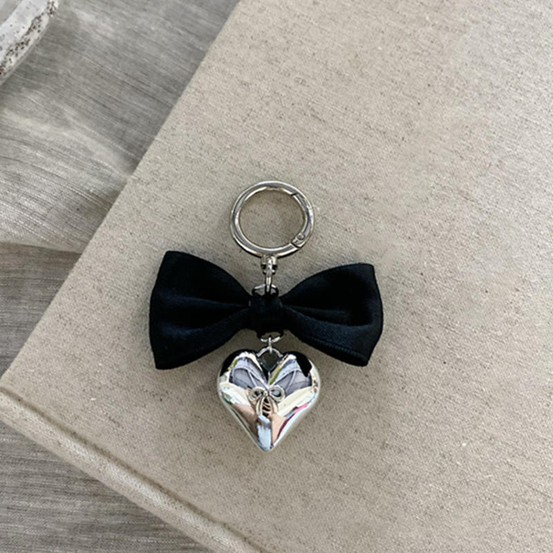 1 шт. брелок в виде сердца с бантом, эстетический бант, брелок для кошелька, сумки, подвески, наушники, камера, автомобильные ключи, аксессуары