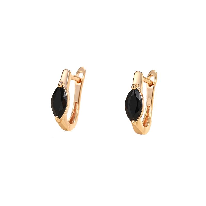 Винтажные серьги золотого цвета, 1 пара, белые, красные, синие, зеленые, цвета морской волны, черный камень, висячие серьги, женские клипсы, ювелирные изделия