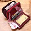 Aliwood Women's Wallet Oil Wax Leather High Quality Hasp Zipper Purse Clutch Coin Card Holders Wallet