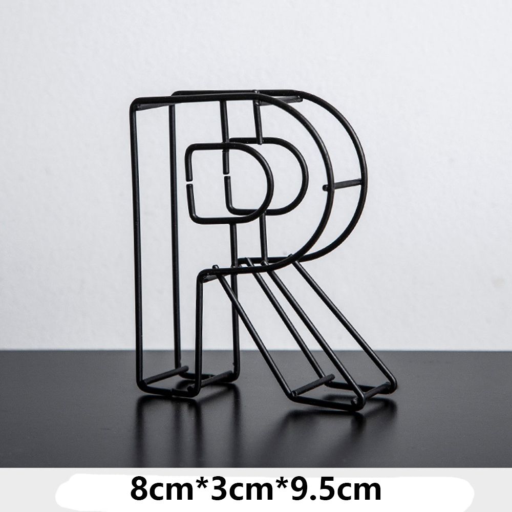 Украшение Настольное украшение Табличка на дверь Вывеска Кованое железо Алфавит Украшение для дома Металлическая Полая Буква