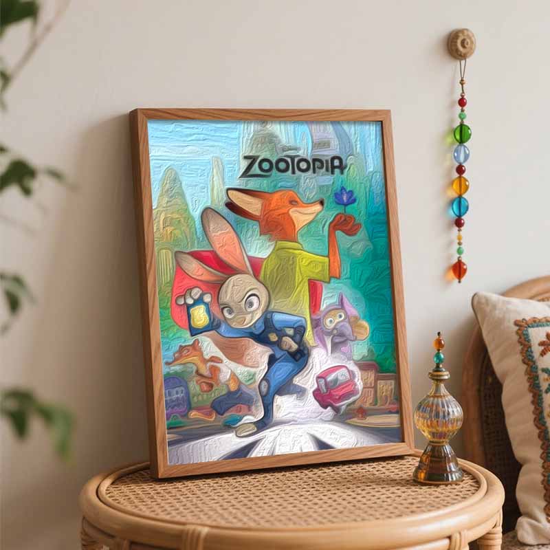 Disney Zootopia digital oil painting art painting kit manual diy painting for home decorations