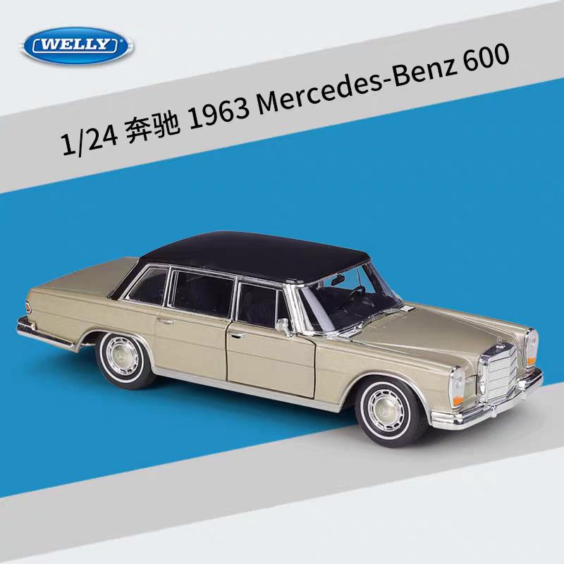 Новый продукт 1/24 1963 Mercedes Benz 600 Седан Симуляция Сплав Модель Автомобиля Игрушка Коллекция Дисплей Украшение Подарки для Мальчиков и Девочек