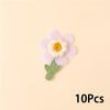 10 шт. швейные принадлежности, вышивка, сделай сам, швейная аппликация, маленькие ромашки, цветочная нашивка, пряжа, цветы