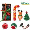 Dog Christmas Gift Box Pet Christmas Stocking Stuffers Durable Interactive Fun Dog Toy Assortment Pack Safe Rubber Chew Toys