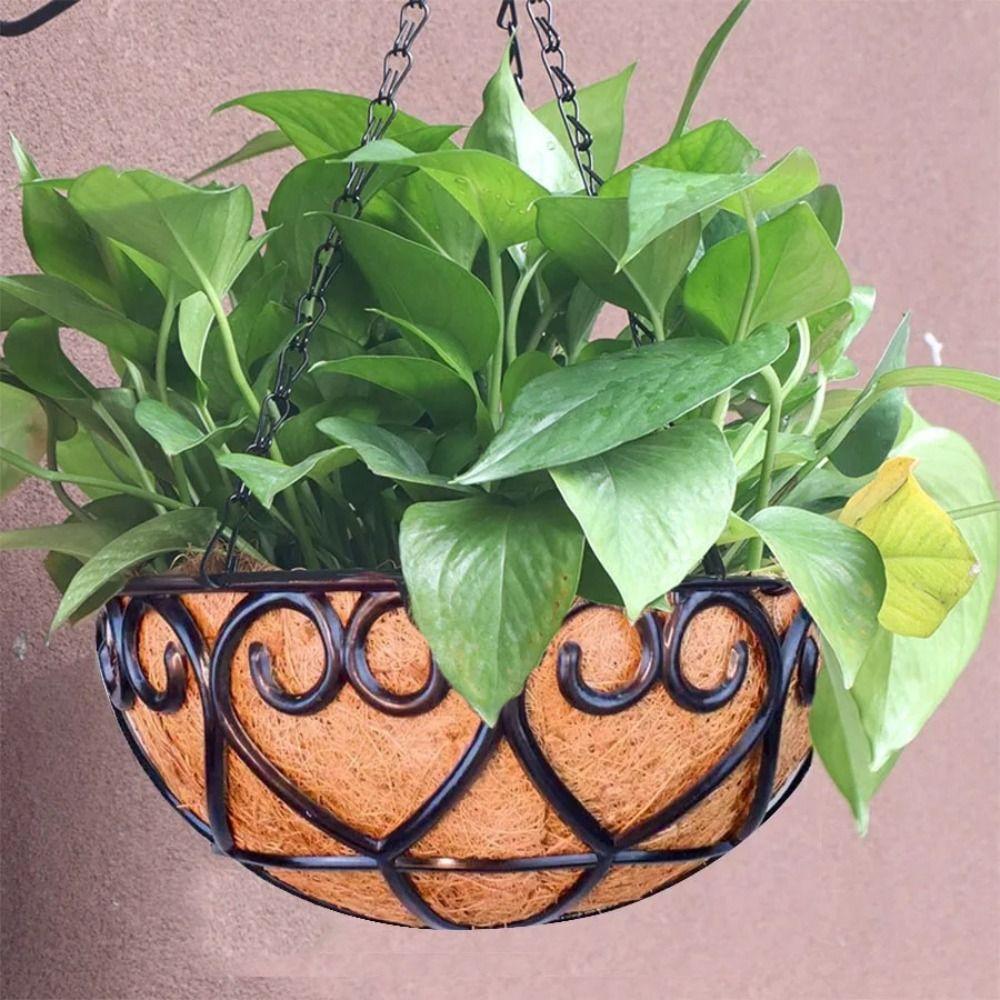 Iron Chain Hanging Basket European Planters Basket New Flowerpot