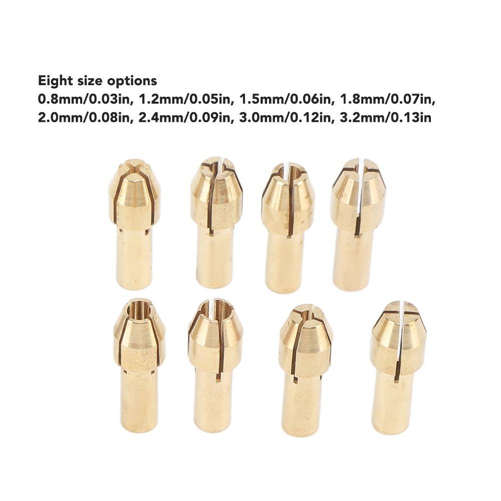 10PCS 0.5-3.2mm Collet Collet Chuck Set Brass Quick Change Drill Chuck For Replacement