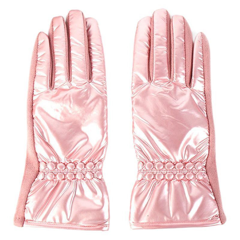 Перчатки женские бархатные утолщенные пуховые ветрозащитные и морозостойкие велосипедные сенсорные перчатки для сенсорного экрана теплые мохнатые темпераментные перчатки