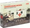 ICM German Ford M Maultier Field Ambulance Plastic Model 1/35 V3000S/SS (35414)