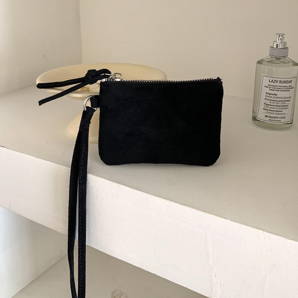 Кошелек для монет из замши с леопардовым принтом Портативная сумка для помады и ключей Женская сумка через плечо Мини-сумка для хранения Маленький кошелек Дорожная сумка на шею