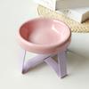 Neck Protection High Foot Cat Food Bowl Durable Cat Drinking Water Bowl Ceramic Cat Bowl Kittens Feeding Bowl Pet Supplies