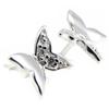 [G2282] - Silver Earrings 'Papillon Lumière' Silver White (rhodium-plated) - 7x8 Mm