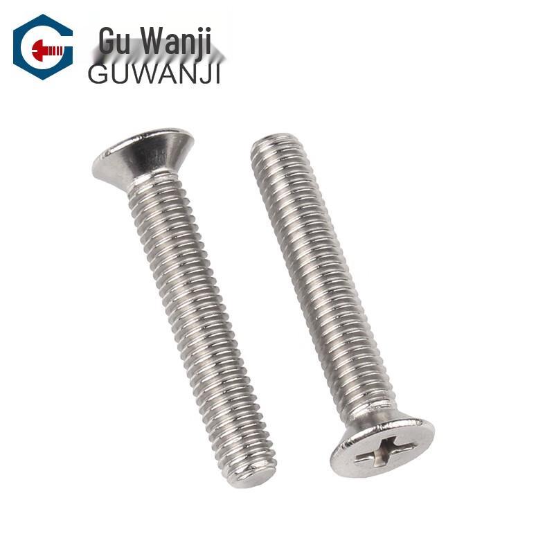 Guwanji 304 Stainless Steel Cross Flat Head Countersunk Machine Screws