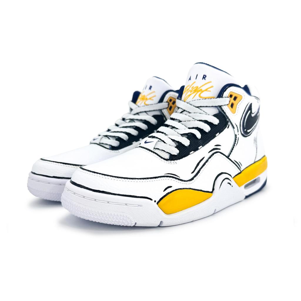 Nike Flight Legacy Скользкие Устойчивые к истиранию Скользкие Устойчивые к истиранию Средние Винтажные Баскетбольные Кроссовки BQ4212-102(Команда317-)