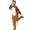 Adult Animal Costume Onesie Halloween Giraffe Tiger Cow Bear Plush Jumpsuit for Men Women Stage Role Play Cosplay Outfit