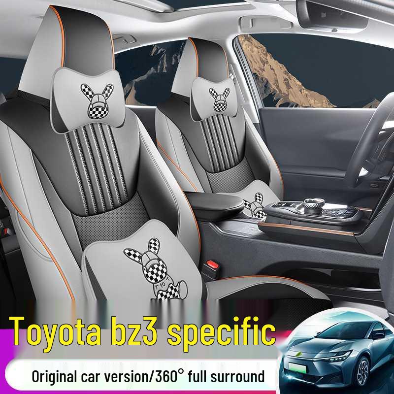 2024 Elite PRO Чехлы на сиденья автомобиля Toyota BZ3 - Модель 517 км, Всесезонные кожаные сиденья с полным покрытием.