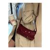 Belt Detailed Patent Leather Retro Claret Red Bag