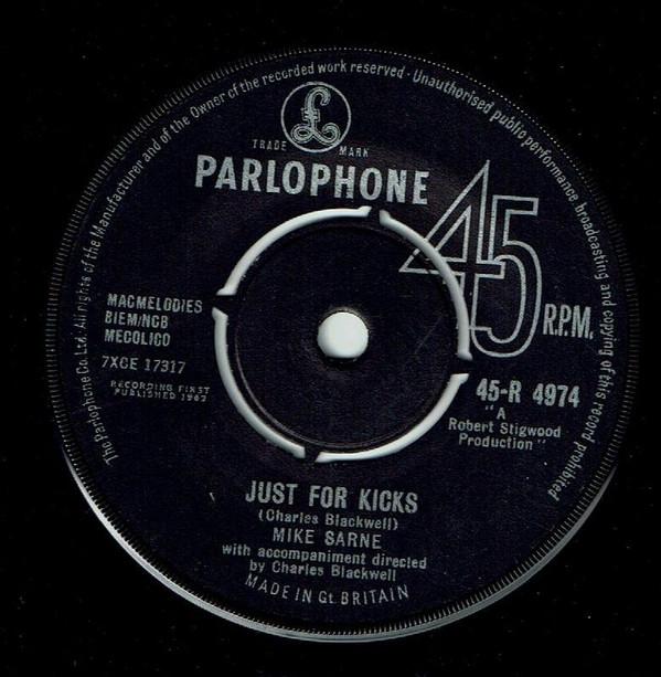 7-дюймовая пластинка MIKE SARNE Just For Kicks 45R4974 Parlophone 1963 UK Поп Б/у