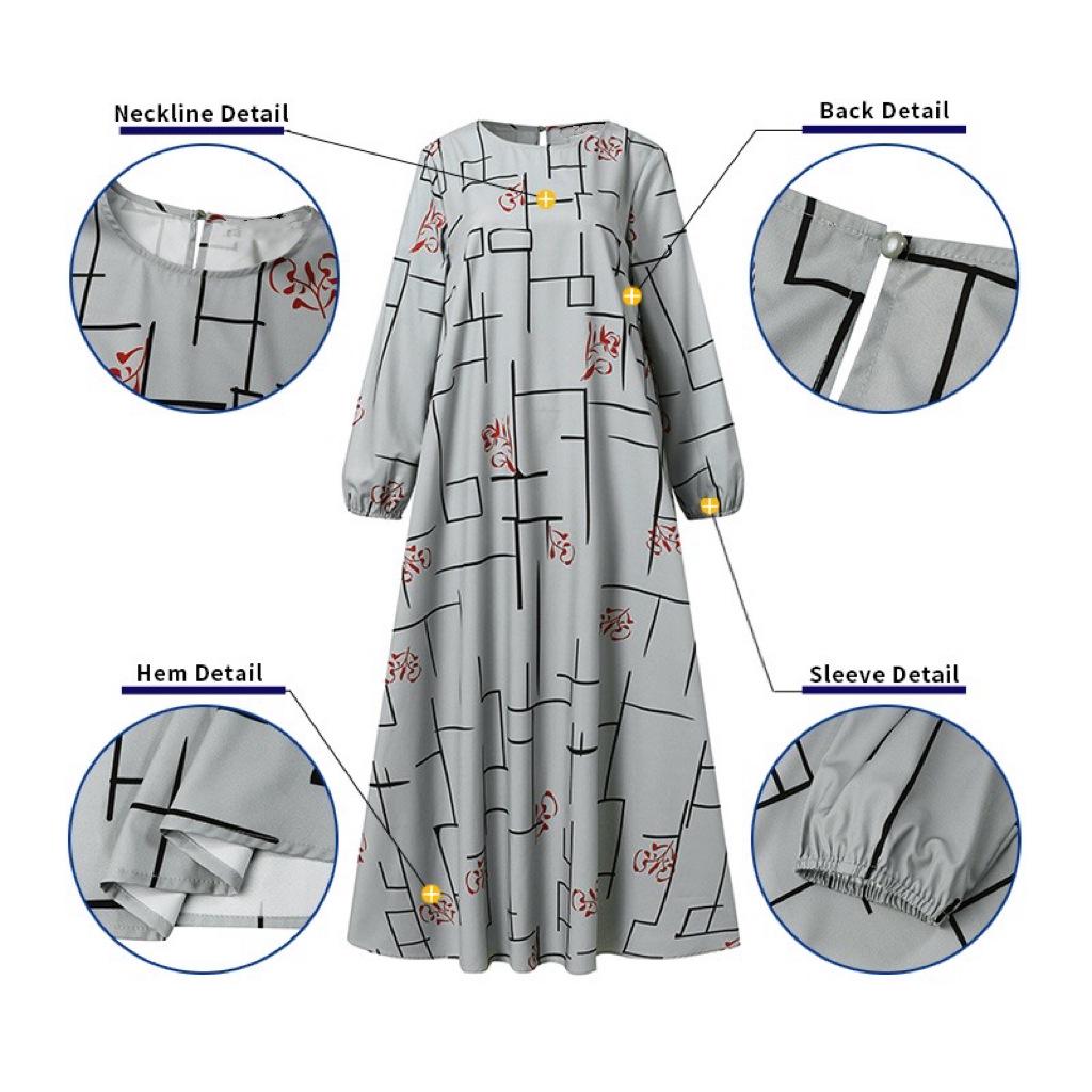 Новое поступление Мусульманское повседневное платье-свитер с длинным рукавом, свободное, с круглым вырезом, для Ближнего Востока