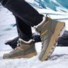 Mens Boots Lace Up Leisure Luxury Balck Casual Men Sneakers Keep Warm Snow Boots Male Cotton Boots Bota Masculina Big Size 48
