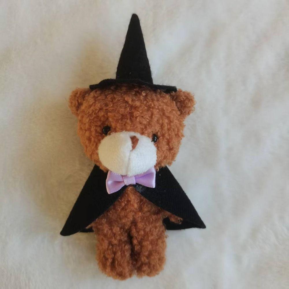 DIY Halloween Plush Pendant Kawaii Bear Plush Doll Little Bear Plush Keychain Phone Accessories