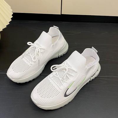 Спортивные кроссовки, женские дышащие прогулочные кроссовки с воздушной сеткой, удобные белые модные повседневные кроссовки Chaussure Fee Cou