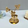Exquisite Nordic Candle Holder Handmade Metal Candlestick Simple Ginkgo Candle Holder Bar