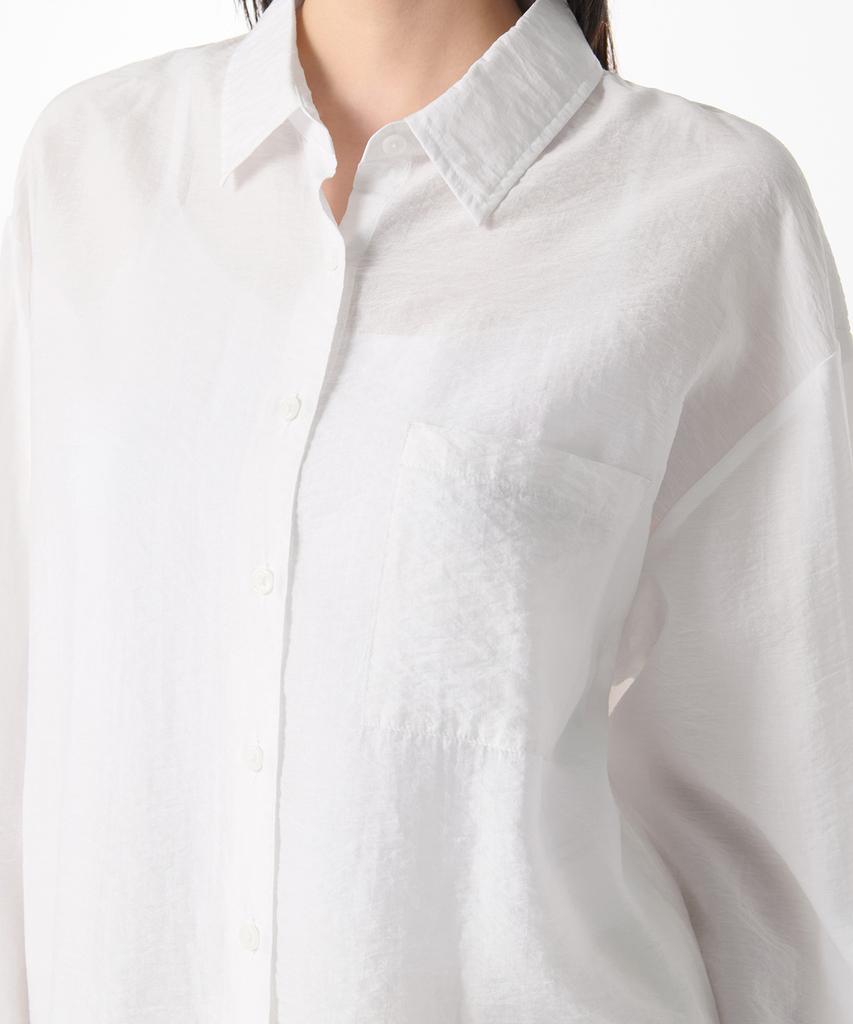 MUSINSA STANDARD WOMAN Women'S Oversized Crinkle Silky Shirt [White]