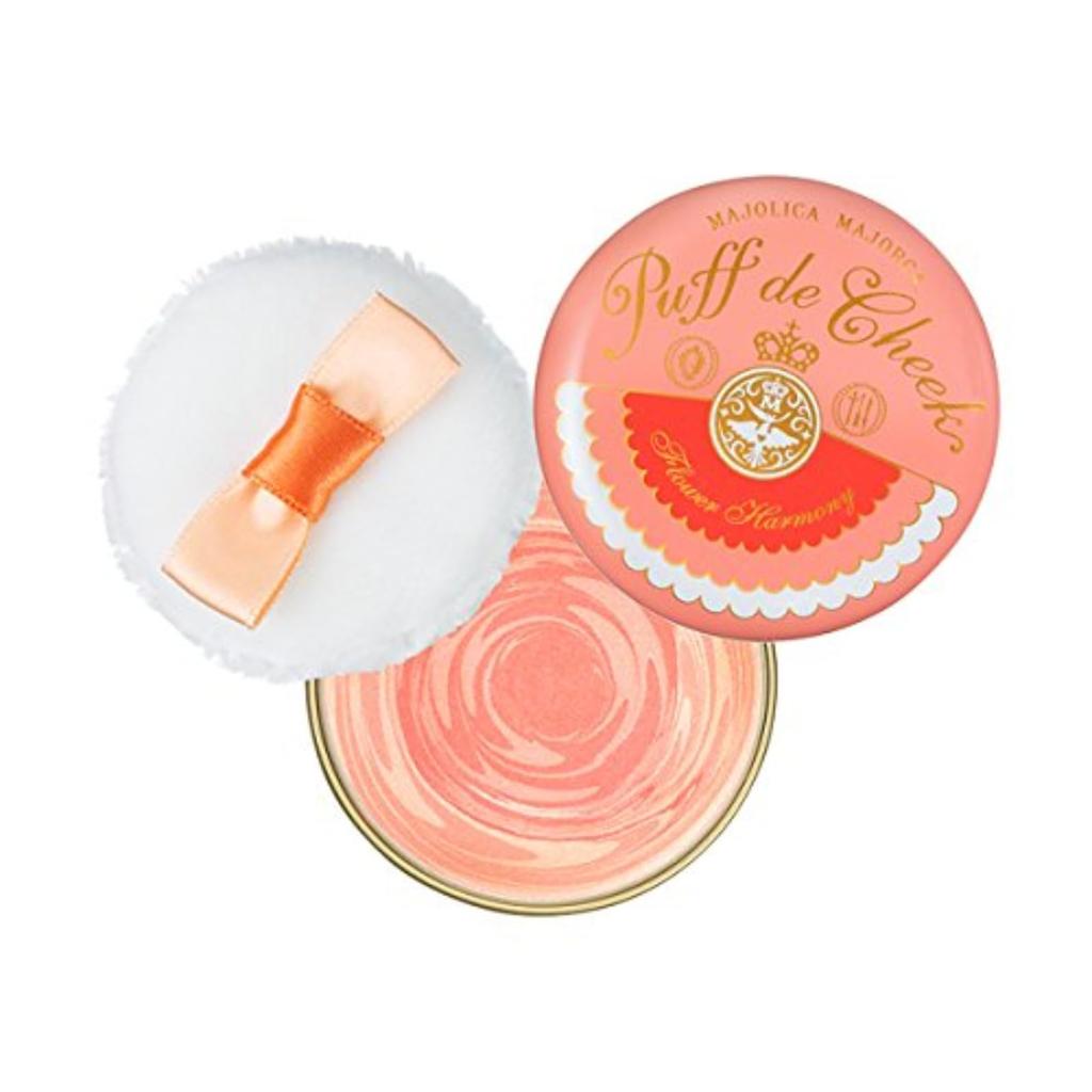 MAJOLICA MAJORCA Puff De Cheek RD303 Mandarin Mix Powder (Flower Harmony) 5.8g (x 1)