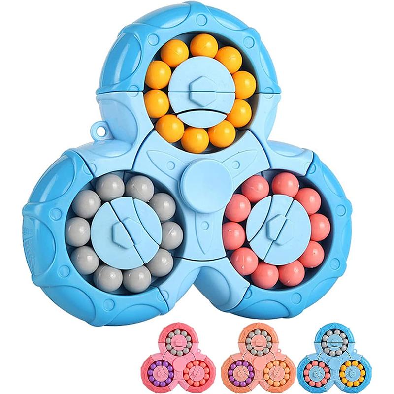 Игрушки Треугольник Вращающийся Магические Бобы Головоломка Fidget Spinner Сенсорный Снятие Стресса СДВГ Тревожность Подарки Для Взрослых Подростков Мальчиков Девочек