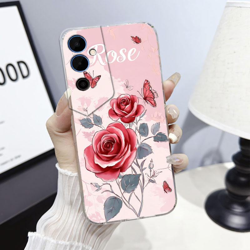 Чехол-защитная крышка для Tecno Pova Neo 2 Neo 3 Для Tecno Pova Neo Мраморный Прозрачный Мягкий Силиконовый Чехол для Телефона Мультяшный Цветочный Fundas