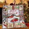 Merry Christmas Flannel Throw Blanket, Lightweight Decoration, Soft Gift, Home Bedding, Living Room, Sofa