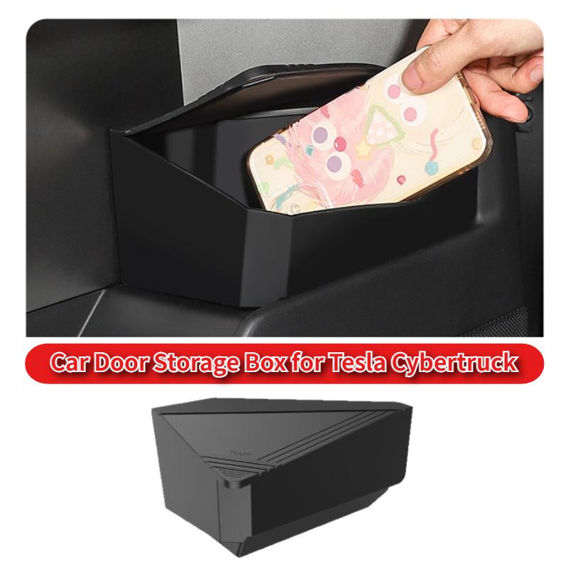 Car Door Storage Box for Tesla Cybertruck 2024 2025 Multi Functiona Door Storage Trash Can Privacy Box Car Interior Accessories