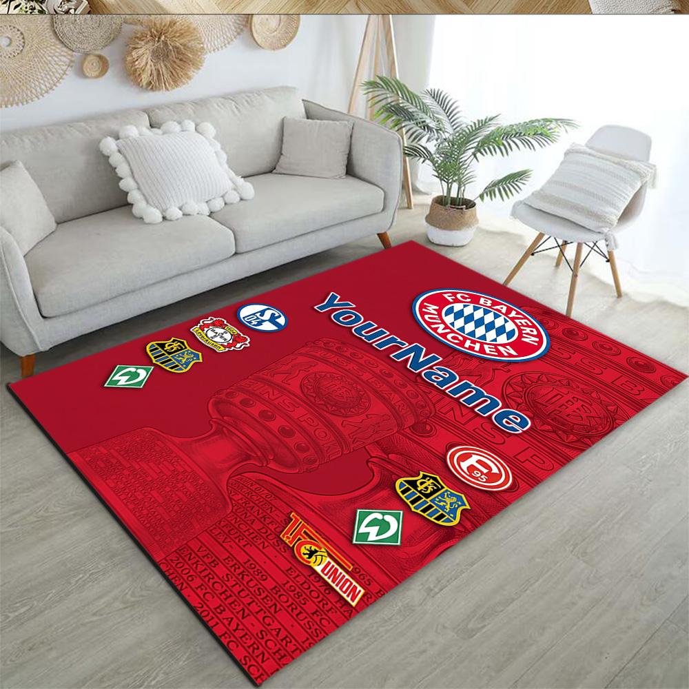 Fc Bayern München 46 Customizable Name Floor Mat Perfect for Balcony Study room Hallway Dining Room Antislip Carpet Anime Office Decor